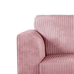 Furnishings For Less UK Luxor Jumbo Cord Orange Fabric 3 Seater Sofa - Fullback in Pink - thumbnail 6