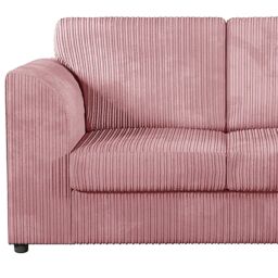 Furnishings For Less UK Luxor Jumbo Cord Orange Fabric 3 Seater Sofa - Fullback in Pink - thumbnail 2