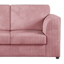 Furnishings For Less UK Luxor Jumbo Cord Orange Fabric 3 Seater Sofa - Fullback in Pink - thumbnail 3