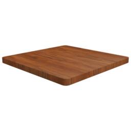 Berkfield Home Square Table Top Dark Brown 70x70x4cm Treated Solid Wood Oak - Size: 70 x 70 x 4 cm - thumbnail 2