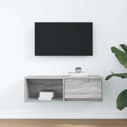 Berkfield Home TV Cabinet Grey Sonoma 80x31x25.5 cm Engineered Wood - thumbnail 3