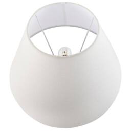 Wyld and Coco Porcelain Table Lamp - White-Blue Floral Base Linen Shade in White - thumbnail 4