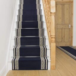 runrug Stair Runner Carpet for Staircases - Soft & Comfy, 9mm - 'Key' in Blue - Size: 60 cm x 570 cm - thumbnail 4