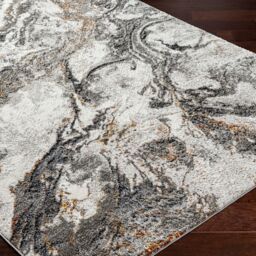 Livabliss San Francisco-Abstract Blue Grey Yellow Green Black Modern Marble Living Rug in Dark Brown - Size: 160 cm x 215 cm - thumbnail 6