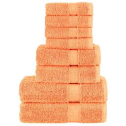 Berkfield Home Soft 8 Piece Premium Towel Set SOLUND Orange 600 gsm - thumbnail 2