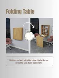 Destina Home Computer Desk with Shelves Space Saving Foldable Desk - Merril in Dark Grey - Size: 1 Pack - thumbnail 7