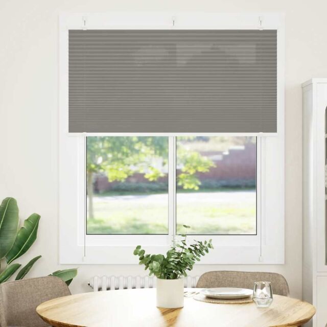Berkfield Home Pleated Blind Anthracite 120x100 cm Fabric Width 119.4 cm Polyester in Black - image 1