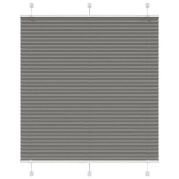 Berkfield Home Pleated Blind Anthracite 120x100 cm Fabric Width 119.4 cm Polyester in Black - thumbnail 2