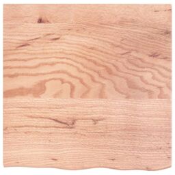 Berkfield Home Wall Shelf Light Brown 60x60x2 cm Treated Solid Wood Oak - Size: 60 x 60 x 2 cm - thumbnail 2