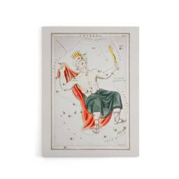 "Artery8 Vintage Cepheus Constellation Illustration Hall Canvas Wall Art Print in White - Size: W18"" x H24""" - thumbnail 1