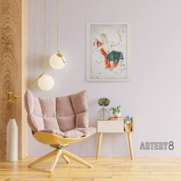 "Artery8 Vintage Cepheus Constellation Illustration Hall Canvas Wall Art Print in White - Size: W18"" x H24""" - thumbnail 3