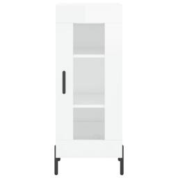 Berkfield Home Sideboard High Gloss White 34.5x34x90 cm Engineered Wood - thumbnail 5