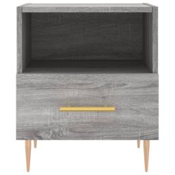 Berkfield Home Bedside Cabinet Grey Sonoma 40x35x47.5 cm Engineered Wood - thumbnail 4