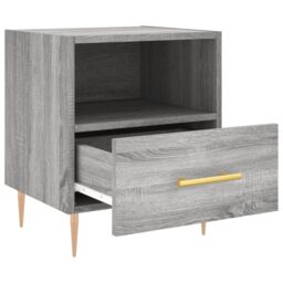 Berkfield Home Bedside Cabinet Grey Sonoma 40x35x47.5 cm Engineered Wood - thumbnail 3