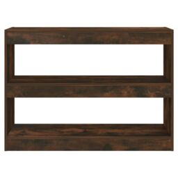 Berkfield Home Book Cabinet/Room Divider Smoked Oak 100x30x72 cm in Brown - Size: 100 x 30 x 72 cm - thumbnail 3