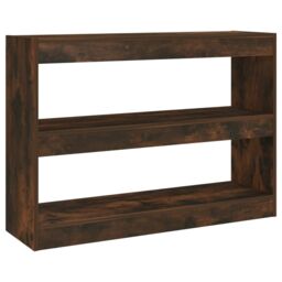 Berkfield Home Book Cabinet/Room Divider Smoked Oak 100x30x72 cm in Brown - Size: 100 x 30 x 72 cm - thumbnail 2