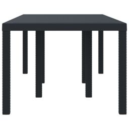 Berkfield Home Garden Table Anthracite 200x100x73 cm Poly Rattan - Size: 200 x 100 x 73 cm - thumbnail 6