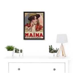 Artery8 Galice 1930 Advert Maina Seer Voyante Monica Apartment Friends Artwork Framed Wall Art Print A4 in Black - thumbnail 2
