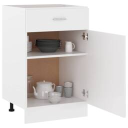 Berkfield Home Durable Drawer Bottom Cabinet White 50x46x81.5 cm Engineered Wood - thumbnail 4