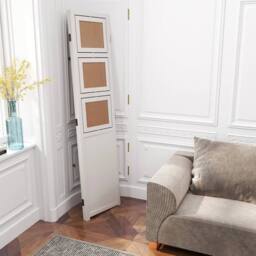 KORVIXA Room Divider with 9 Swivel Photo Frames in White - Size: 500mm - thumbnail 4