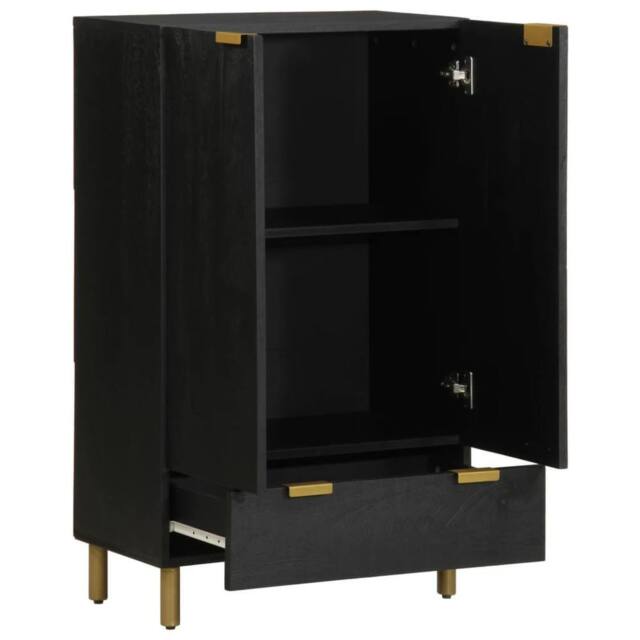 Berkfield Home Highboard Black 60x33x100 cm Engineered Wood - Size: 60 x 33 x 100 cm - image 1