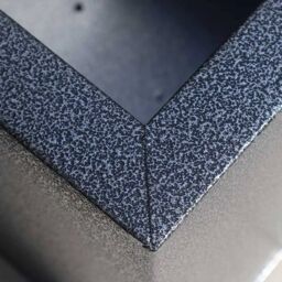 Access Garden Products 50cm Mottled Zinc Galvanised Silver & Black Textured Square Planter - thumbnail 7