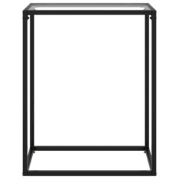 Berkfield Home Console Table Transparent 60x35x75 cm Tempered Glass in Clear - Size: 60 x 35 x 75 cm - thumbnail 2