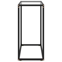 Berkfield Home Console Table Transparent 60x35x75 cm Tempered Glass in Clear - Size: 60 x 35 x 75 cm - thumbnail 3