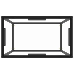 Berkfield Home Console Table Transparent 60x35x75 cm Tempered Glass in Clear - Size: 60 x 35 x 75 cm - thumbnail 4