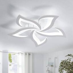 EONLION Modern LED Ceiling Light Flower Chandelier Lamp in White - thumbnail 1