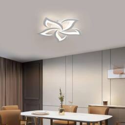 EONLION Modern LED Ceiling Light Flower Chandelier Lamp in White - thumbnail 5