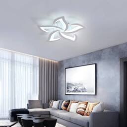 EONLION Modern LED Ceiling Light Flower Chandelier Lamp in White - thumbnail 4