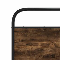 Berkfield Home Metal Bed Frame without Mattress Smoked Oak 140x200 cm in Brown - thumbnail 8