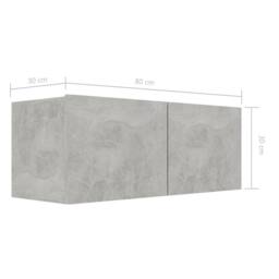 Berkfield Home Modern 7 Piece TV Cabinet Set Concrete Grey Engineered Wood - thumbnail 8
