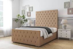 "Sloomy Watson Dumfries Frame-Mattress - 50"" Upholstered Headboard in Light Brown - Size: Small Single" - thumbnail 2