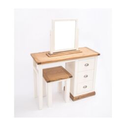 Cabinet Bits Tropea 3 Drawer Dressing Table Set Chrome Cup Handle in Off-White - thumbnail 3