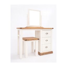 Cabinet Bits Tropea 3 Drawer Dressing Table Set Chrome Cup Handle in Off-White - thumbnail 2