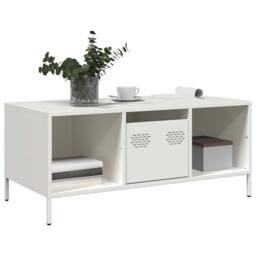 Berkfield Home Sturdy Coffee Table White 101.5x50x43.5 cm Cold-rolled Steel