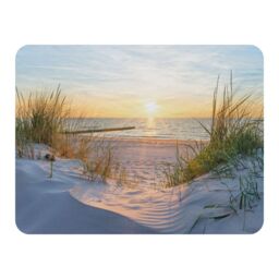 Benjamin Tate Design Sunset at the Baltic Sea Beach Designer Blanket in Natural - Size: 120 cm x 150 cm - thumbnail 1