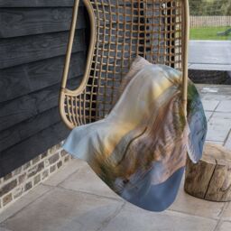 Benjamin Tate Design Sunset at the Baltic Sea Beach Designer Blanket in Natural - Size: 120 cm x 150 cm - thumbnail 3