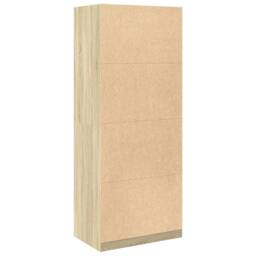 Berkfield Home Wardrobe Sonoma Oak 80x50x200 cm Engineered Wood in Light Tan - Size: 80 x 50 x 200 cm - thumbnail 6