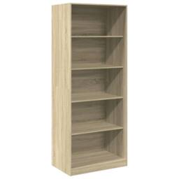 Berkfield Home Wardrobe Sonoma Oak 80x50x200 cm Engineered Wood in Light Tan - Size: 80 x 50 x 200 cm - thumbnail 3