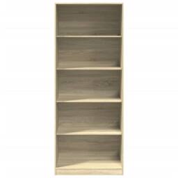 Berkfield Home Wardrobe Sonoma Oak 80x50x200 cm Engineered Wood in Light Tan - Size: 80 x 50 x 200 cm - thumbnail 4