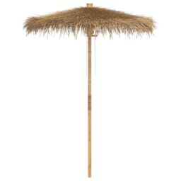 Berkfield Home Tiki Umbrella with Banana Leaf Canopy 180 cm Bamboo - thumbnail 2