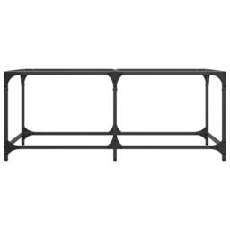 Berkfield Home Modern Coffee Table with Transparent Glass Top 98.5x50x40 cm Steel - thumbnail 4