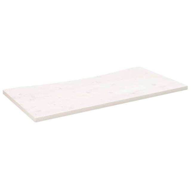 Berkfield Home Desk Top White 110x55x2.5 cm Solid Wood Pine - image 1