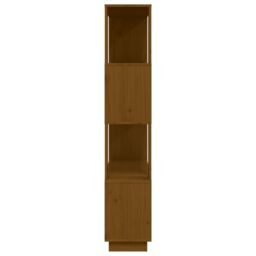 Berkfield Home Book Cabinet/Room Divider Honey Brown 80x25x132 cm Solid Wood - Size: 80 x 25 x 132 cm - thumbnail 6