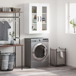 Berkfield Home Wall Mounted Cabinet White 69.5x34x90 cm Engineered Wood - thumbnail 1