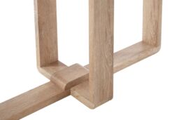 Orsina Tempered Glass Console Table, Elegant Hallway Table For Livingroom, Airy Modern Console Table For Bedroom in Natural - thumbnail 5