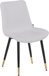 Hygrad Built to Survive 2 x Faux PU Leather Accent Padded Cushioned Dining Office Living Room Chairs With Chrome Legs in White - thumbnail 5